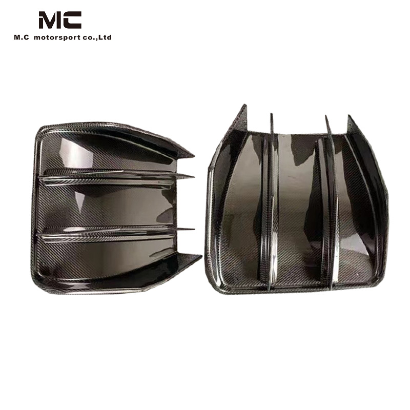 For CHEVROLET Corvette C7 2PCS Style Carbon Fiber Rear Diffuser 2014-2019