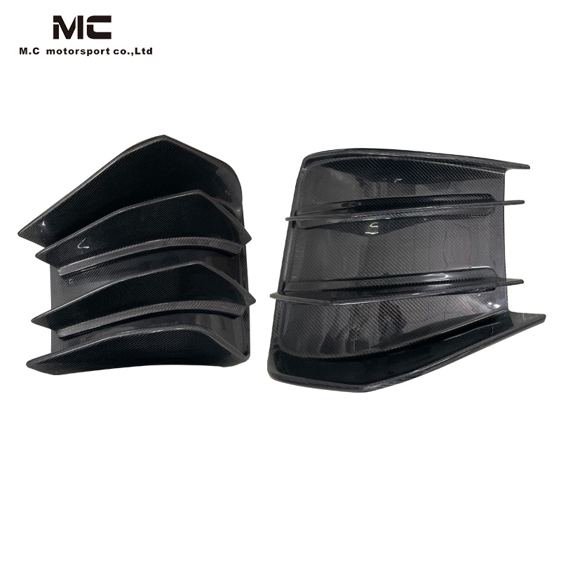 For CHEVROLET Corvette C7 2PCS Style Carbon Fiber Rear Diffuser 2014-2019