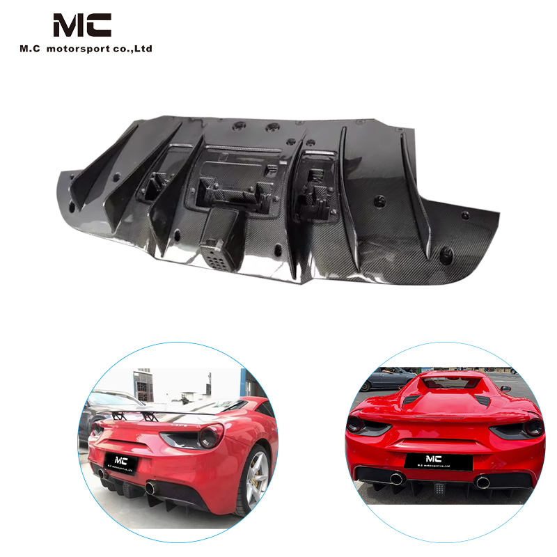 For Ferrari 488 Carbon Fiber Rear Diffuser 2015-2019