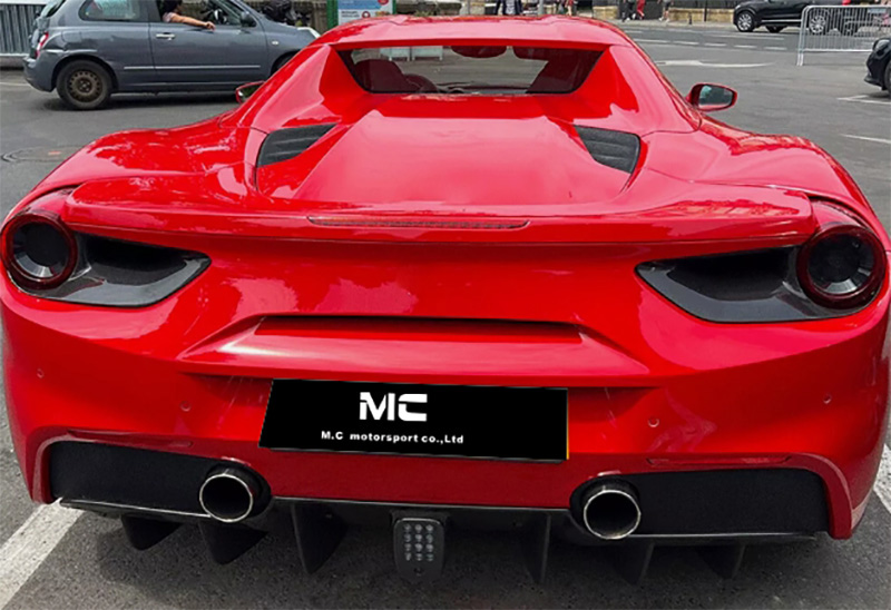 For Ferrari 488 Carbon Fiber Rear Diffuser 2015-2019