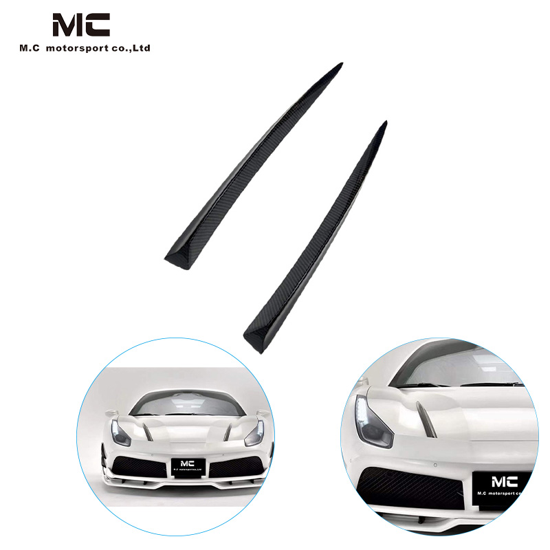For Ferrari 488 Carbon Fiber Hood Air Vent Trims 2015-2019