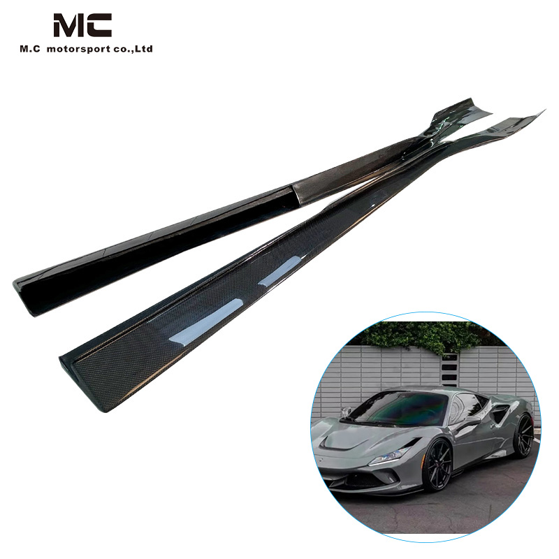 For Ferrari F8 Carbon Fiber Side Skirts 2014-2021