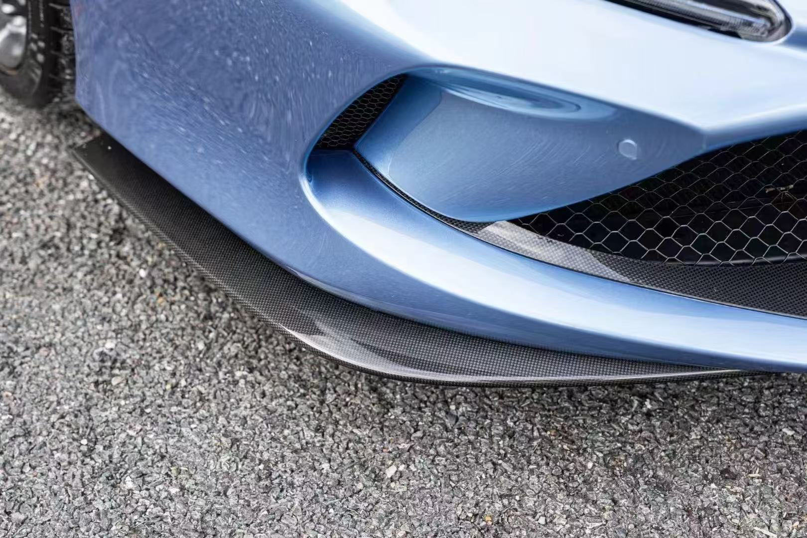 For Ferrari F8 Carbon Fiber Front Bumper+Front Splitter 2019+