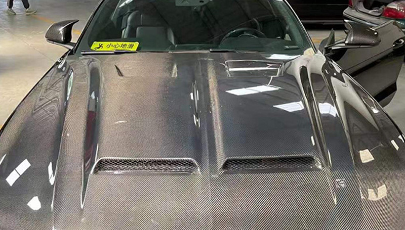 For Ford Mustang KT Style Carbon Fiber Hood 2015-2017