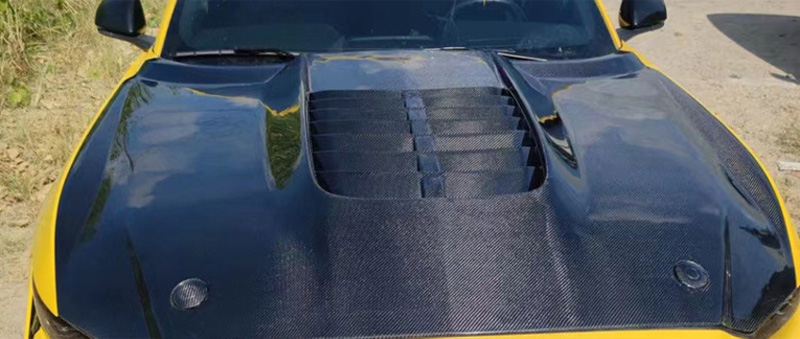 For Ford Mustang GT500 Style Carbon Fiber Hood 2015-2021