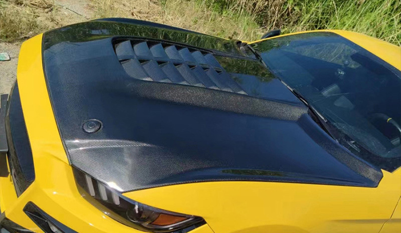 For Ford Mustang GT500 Style Carbon Fiber Hood 2015-2021