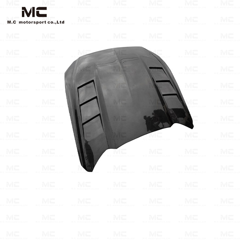 For Ford Mustang Flame Style Carbon Fiber Hood 2015-2027
