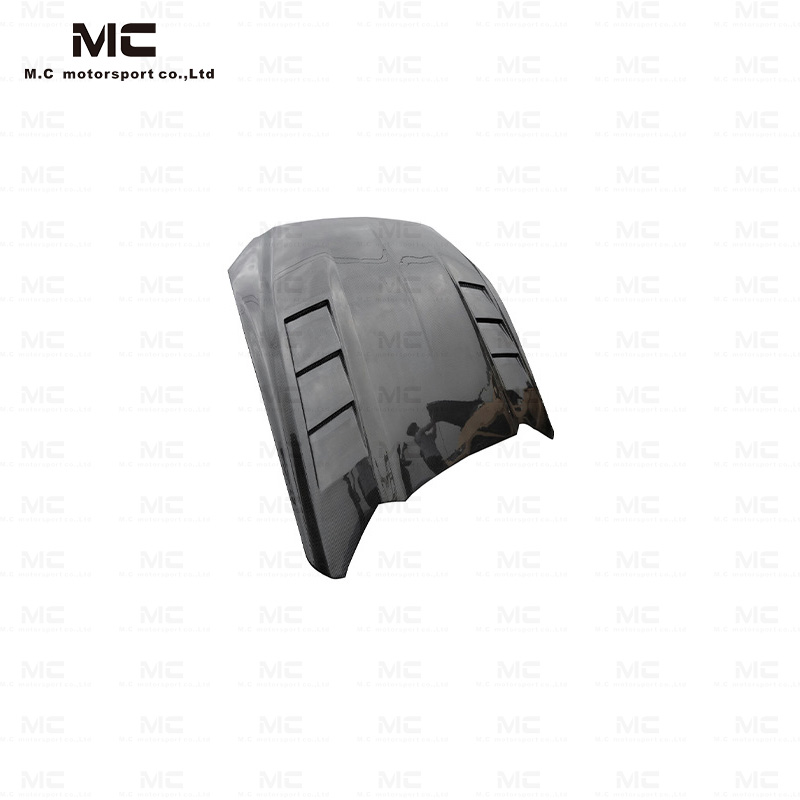 For Ford Mustang Flame Style Carbon Fiber Hood 2015-2027
