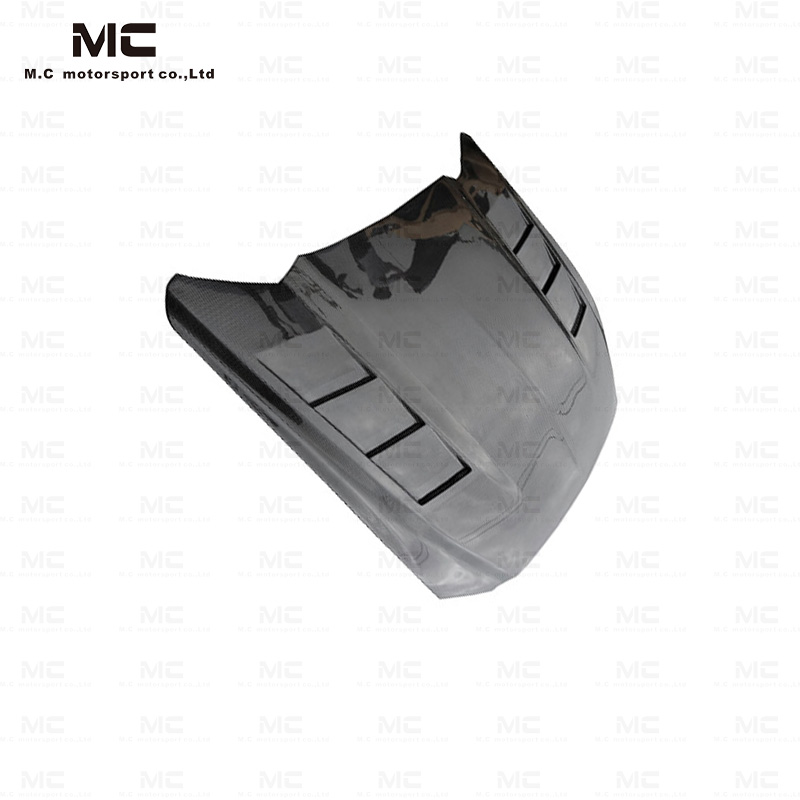 For Ford Mustang Flame Style Carbon Fiber Hood 2015-2027