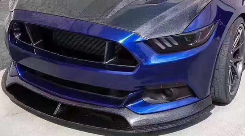 For Ford Mustang AC Style Carbon Fiber Front Lip 2015-2017