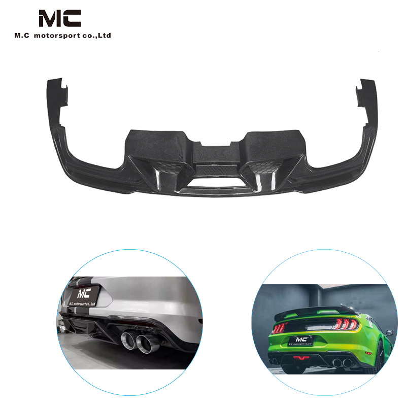 For Ford Mustang GT500 Style Carbon Fiber Rear Diffuser 2018-2020