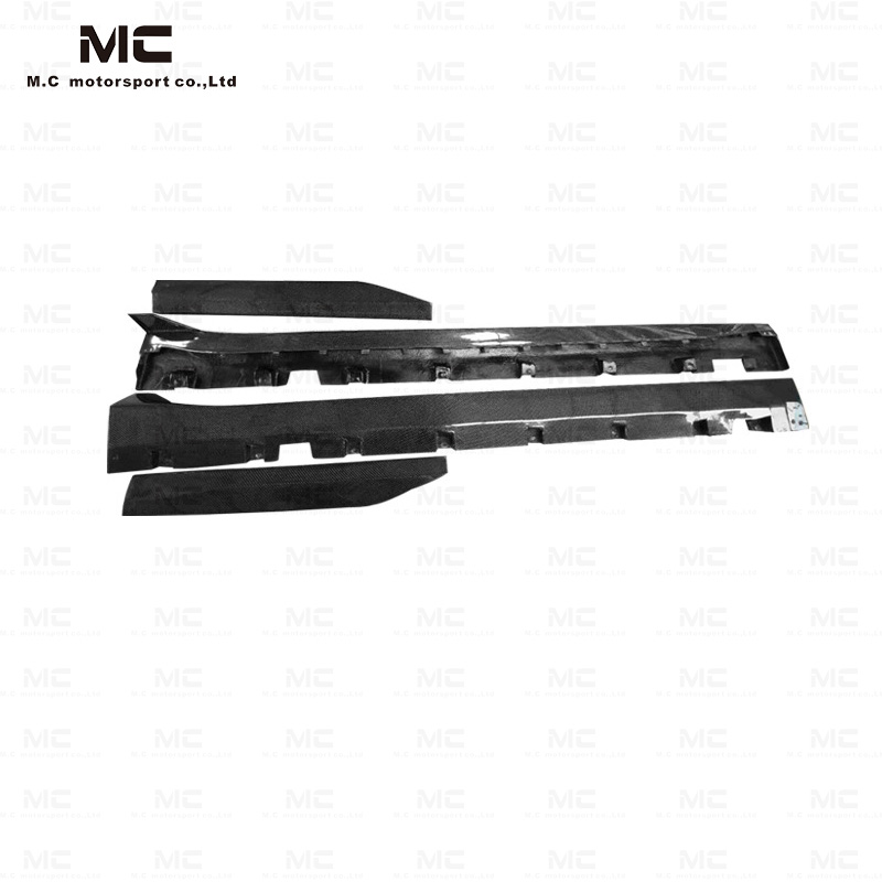 For Ford Mustang GT500 Style Carbon Fiber Side Skirts 2015-2023