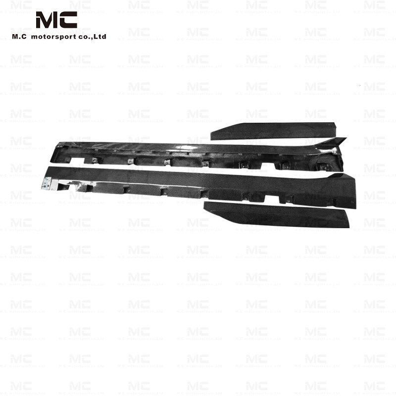 For Ford Mustang GT500 Style Carbon Fiber Side Skirts 2015-2023