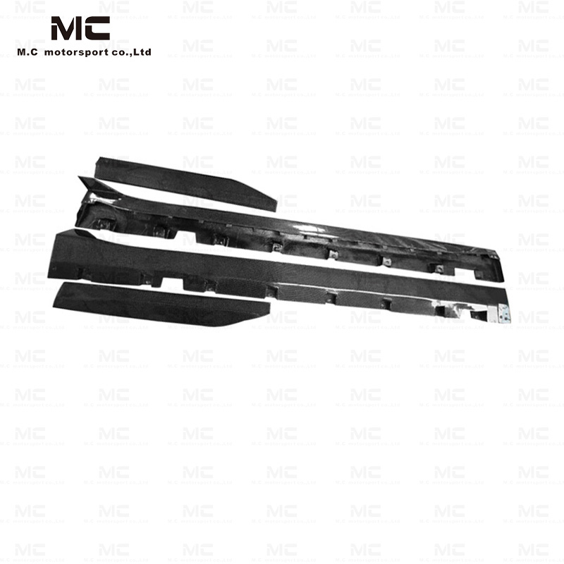 For Ford Mustang GT500 Style Carbon Fiber Side Skirts 2015-2023