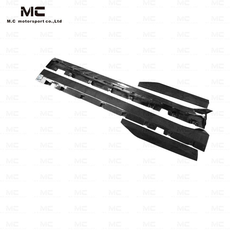 For Ford Mustang GT500 Style Carbon Fiber Side Skirts 2015-2023