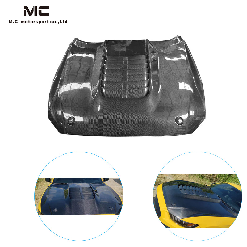 For Ford Mustang GT500 Style Carbon Fiber Hood 2015-2021