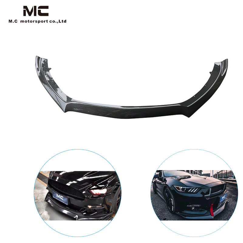 For Ford Mustang ROU Style Carbon Fiber Front Lip 2015-2017