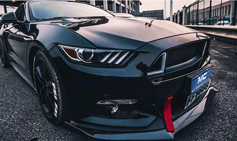 For Ford Mustang ROU Style Carbon Fiber Front Lip 2015-2017
