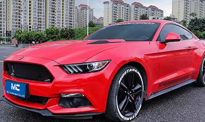 For Ford Mustang Carbon Fiber Hood Canards 2015-2017