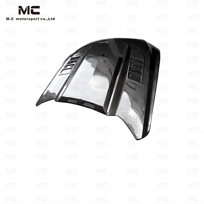 For Ford Mustang Flame Style Carbon Fiber Hood 2015-2017