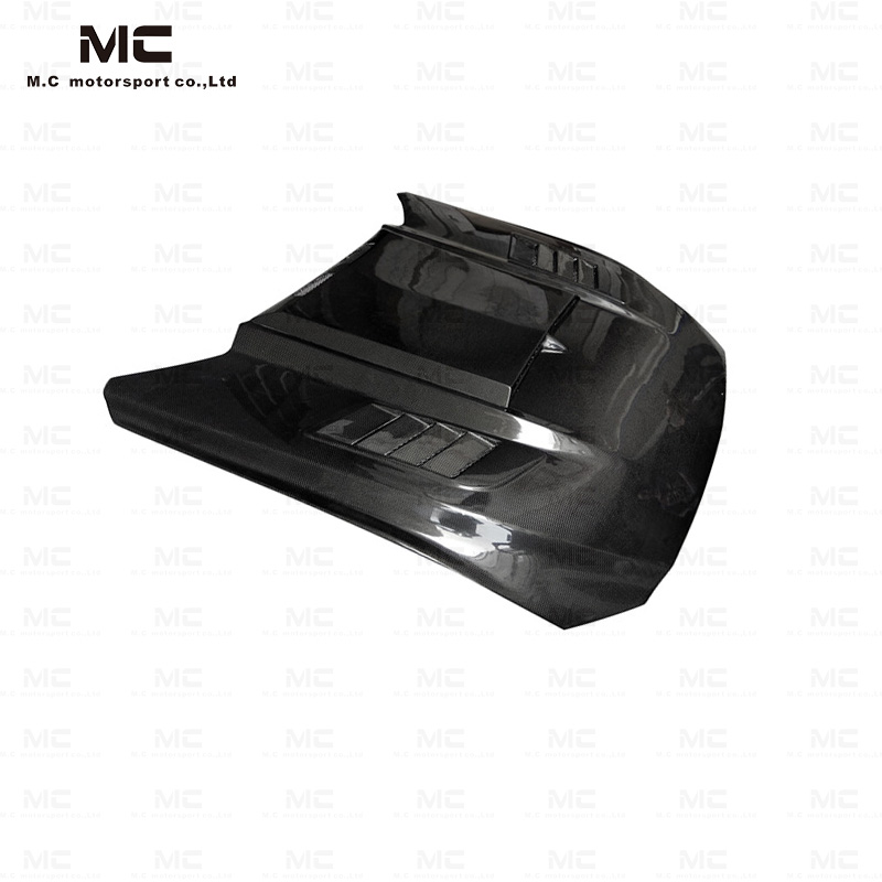 For Ford Mustang Flame Style Carbon Fiber Hood 2015-2017