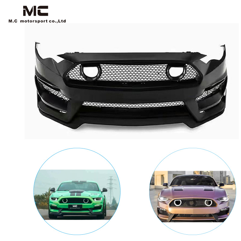 For Ford Mustang Flame Style Fiberglass Front Bumper 2015-2022