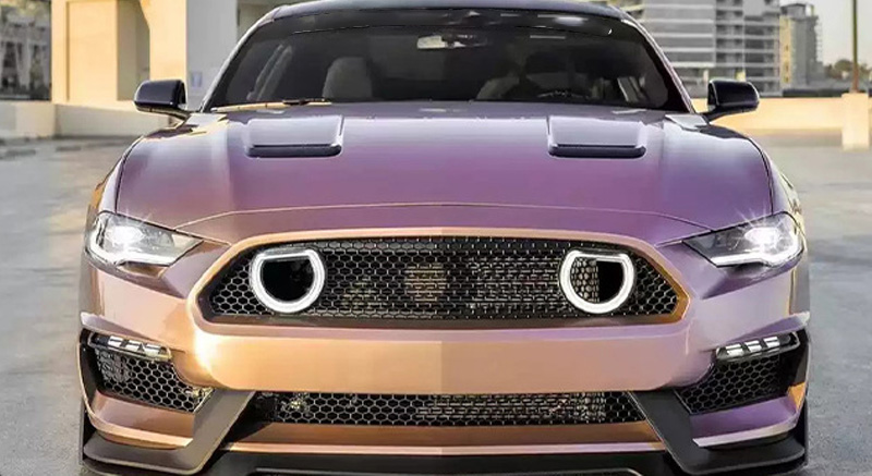 For Ford Mustang Flame Style Fiberglass Front Bumper 2015-2022