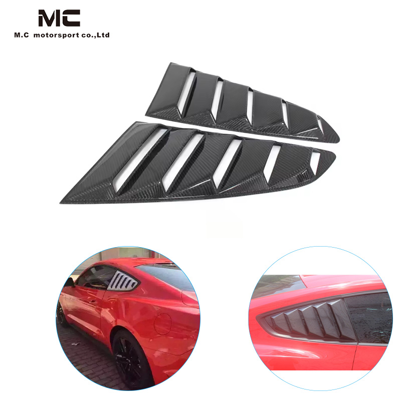  For Ford Mustang OEM Style Carbon Fiber Rear window blinds 2014-2017